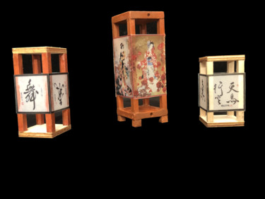 3 lanternes japonaises miniatures